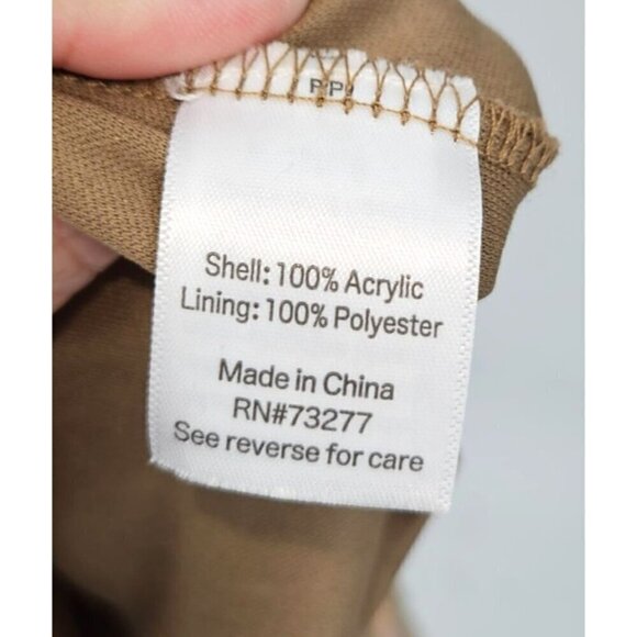 SO Goods for Life Midi Sweater Halter Dress Women Sz M Crochet Brown Orange Fall - Picture 7 of 9